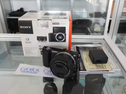 Sony A5000 Lensa 16-50mm OSS Black | Jual Beli Kamera