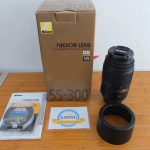 Lensa Nikon Tele AF-S 55-300mm VR LIKE NEW