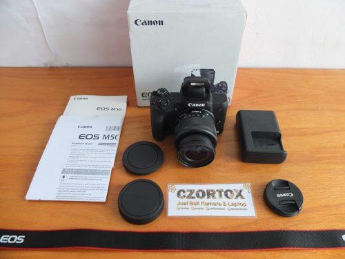 Canon M50 Kit 15-45mm Mulus Garansi Sampai 29 May 2020 Mulus