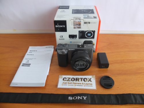 Sony A6000 Lensa 16-50mm OSS Silver Like New SC 2.Xxx
