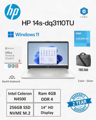 HP Laptop 14s-dq3110TU Intel Celeron N4500 Ram 4GB SSD 256GB 14inch NEW